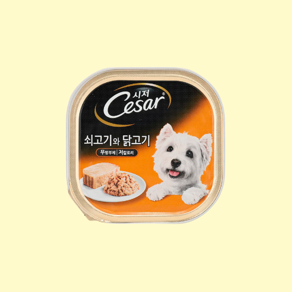 [시저] 쇠고기와 닭고기 캔 100g
